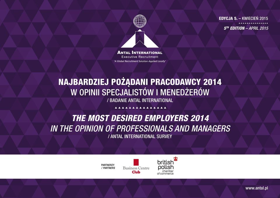 pracodawcy 2014 w opinii specjalistów i menedżerów / Badanie Antal