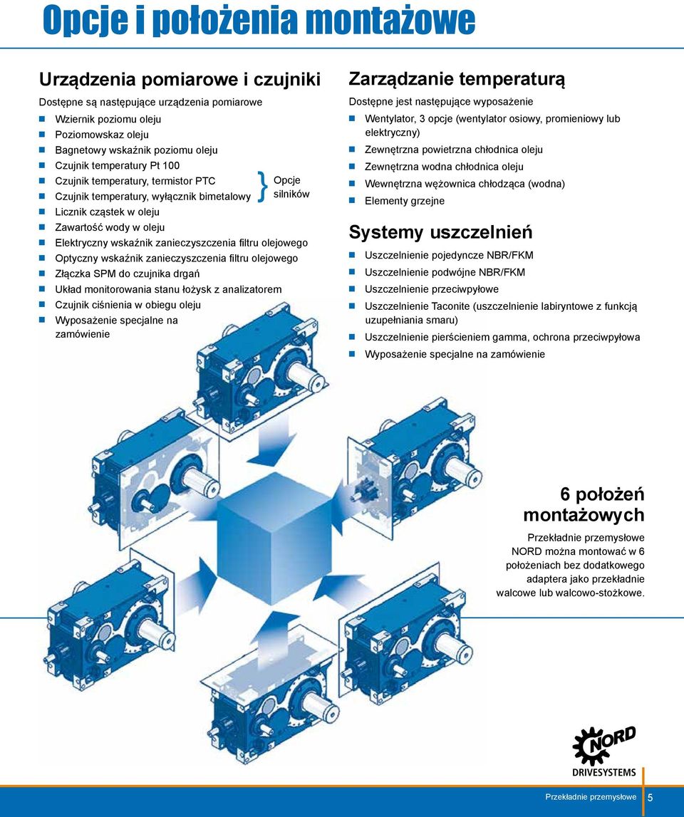 temperatury Pt 100 n Czujnik temperatury, termistor PTC n Czujnik temperatury, wyłącznik bimetalowy n Licznik cząstek w oleju n Zawartość wody w oleju n Elektryczny wskaźnik zanieczyszczenia filtru