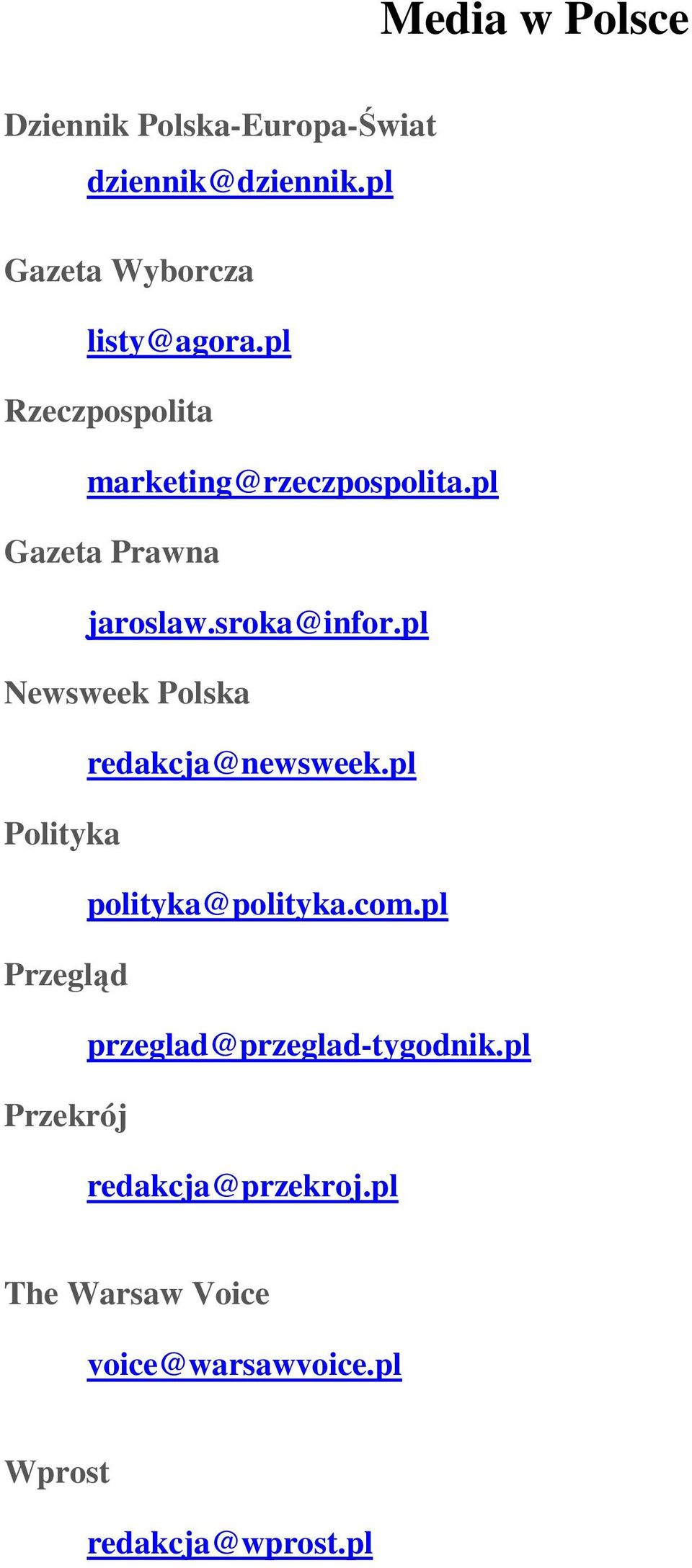 pl Newsweek Polska redakcja@newsweek.pl Polityka polityka@polityka.com.