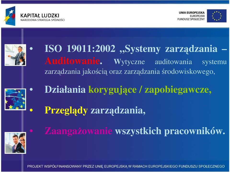 zarządzania środowiskowego, Działania korygujące /