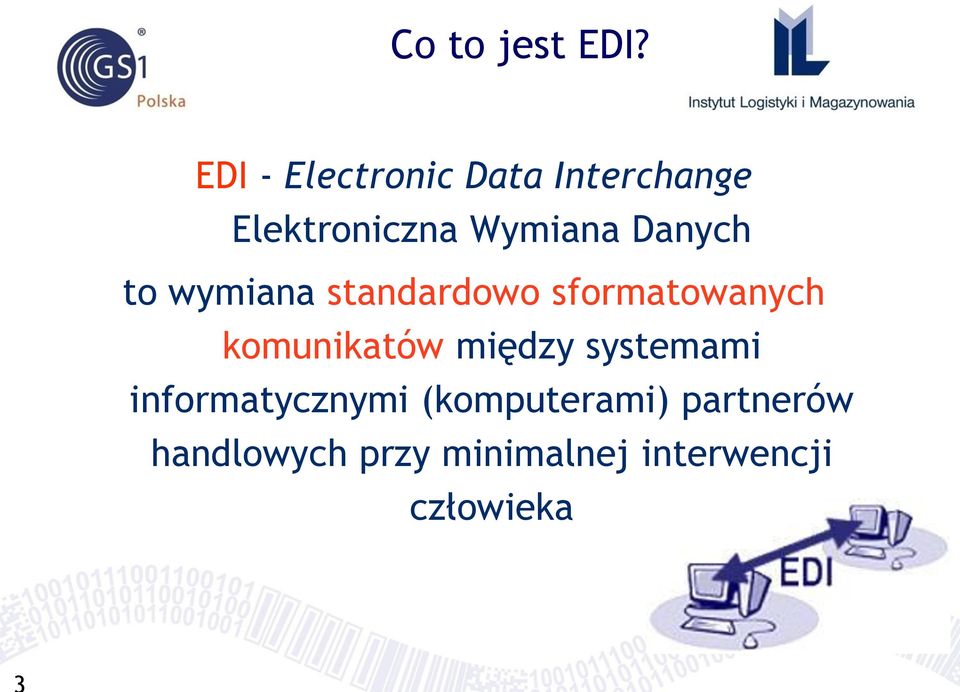 Danych to wymiana standardowo sformatowanych komunikatów