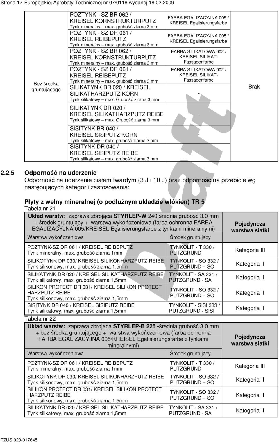Grubość ziarna 3 mm - SISITYNK BR 040 / SISIPUTZ SISITYNK DR 040 / SISIPUTZ REIBE - - 2.