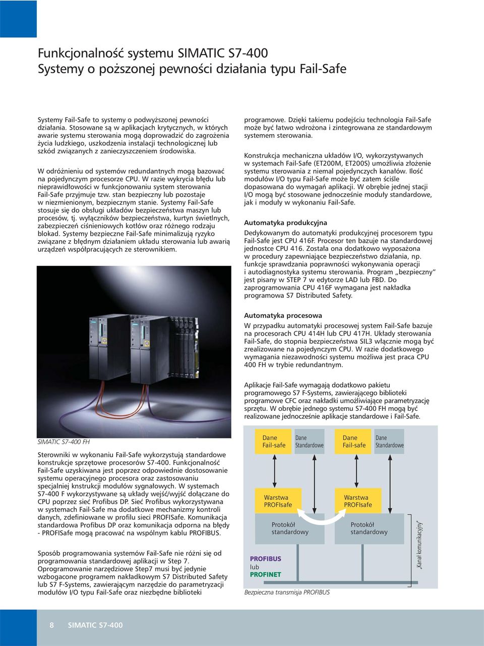 zanieczyszczeniem Êrodowiska. W odró nieniu od systemów redundantnych mogà bazowaç na pojedynczym procesorze CPU.