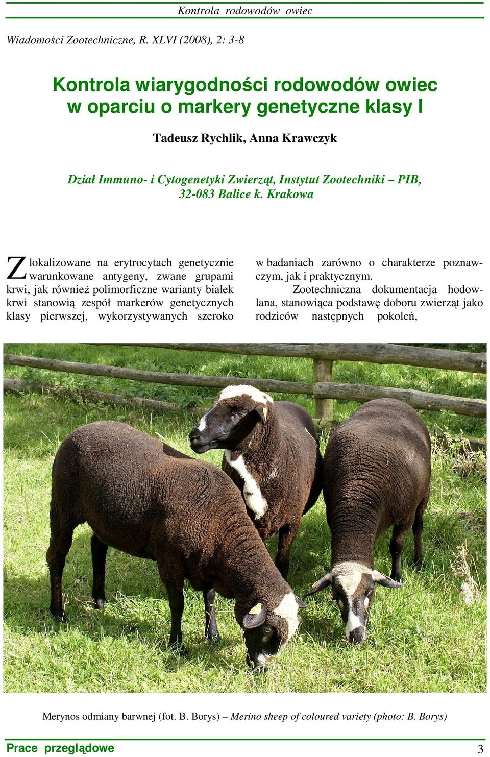 Instytut Zootechniki PIB, 32-083 Balice k.