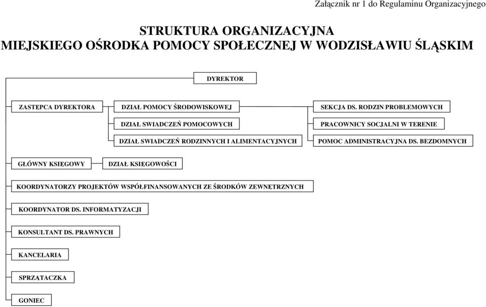 DS. RODZIN PROBLEMOWYCH PRACOWNICY SOCJALNI W TERENIE POMOC ADMINISTRACYJNA DS.