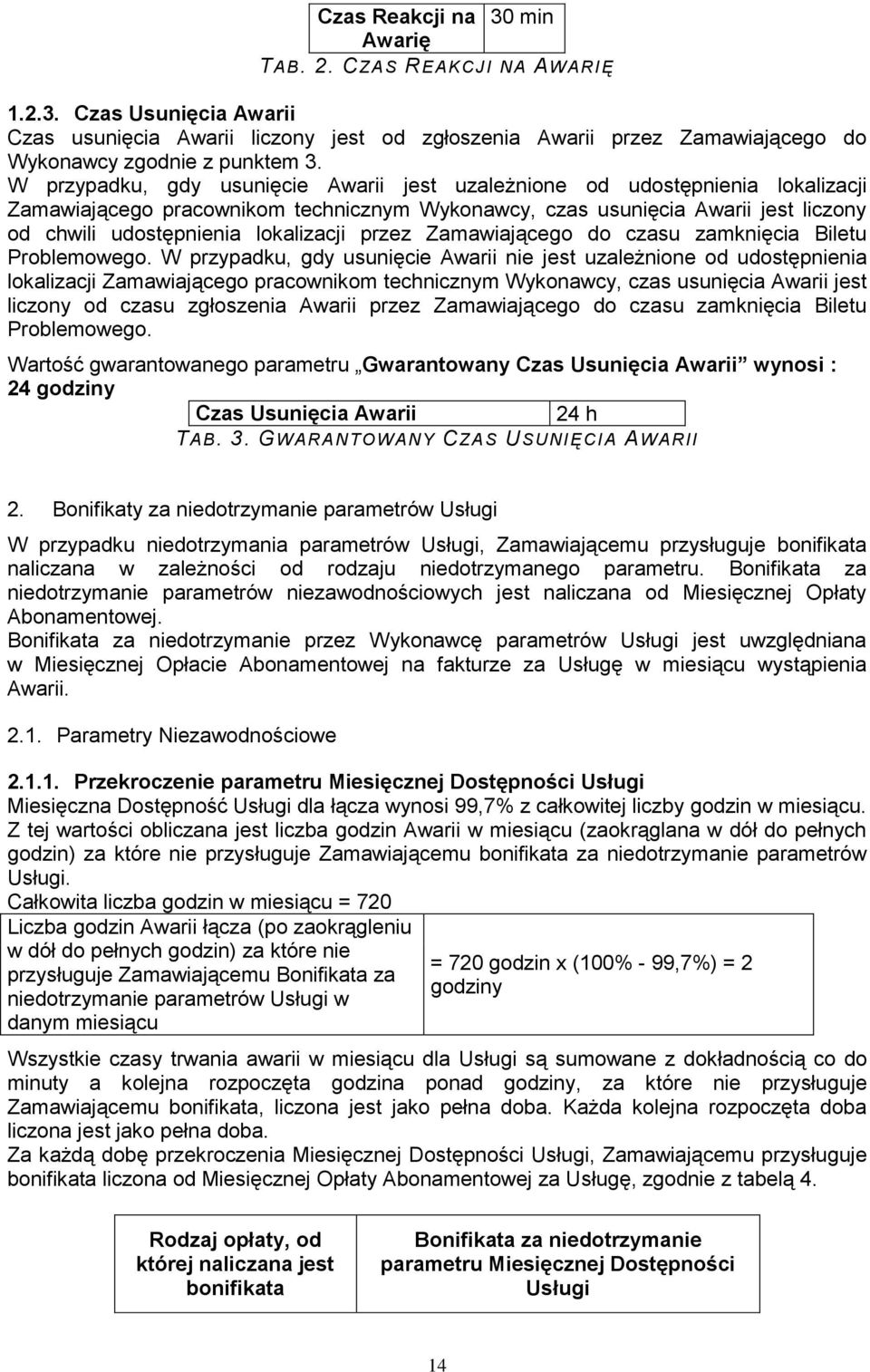 przez Zamawiającego do czasu zamknięcia Biletu Problemowego.