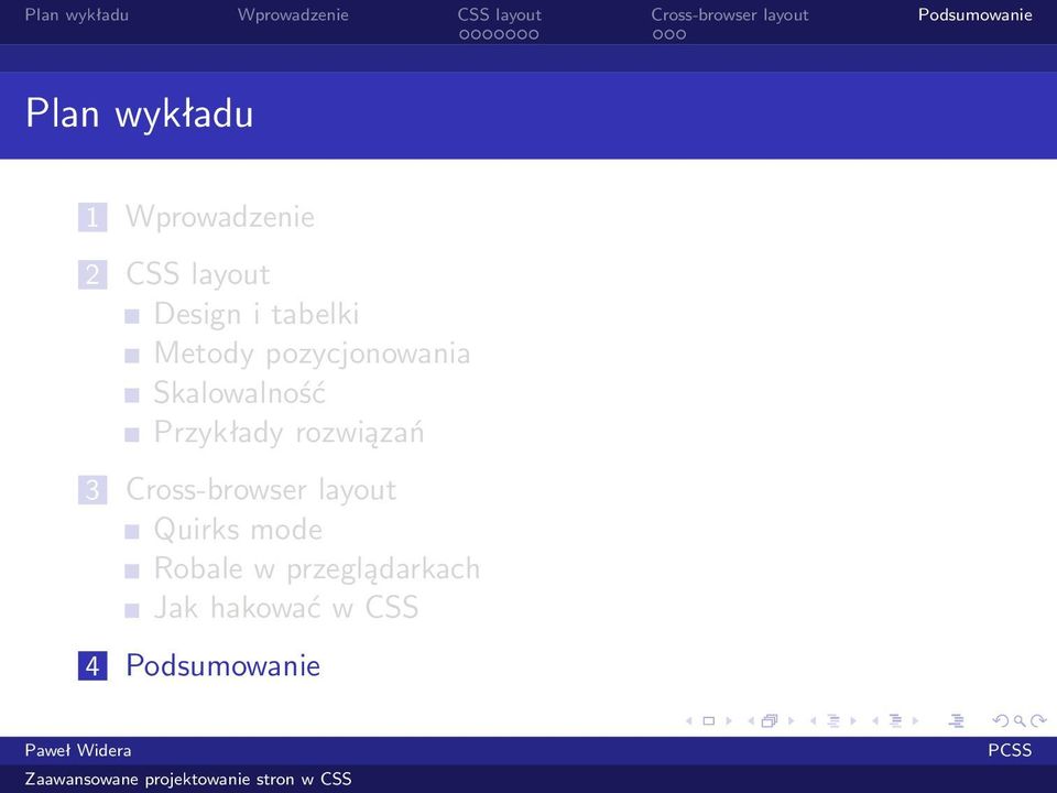 Przykłady rozwiązań 3 Cross-browser layout Quirks