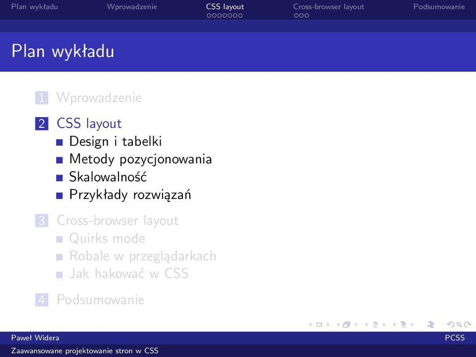 Przykłady rozwiązań 3 Cross-browser layout Quirks