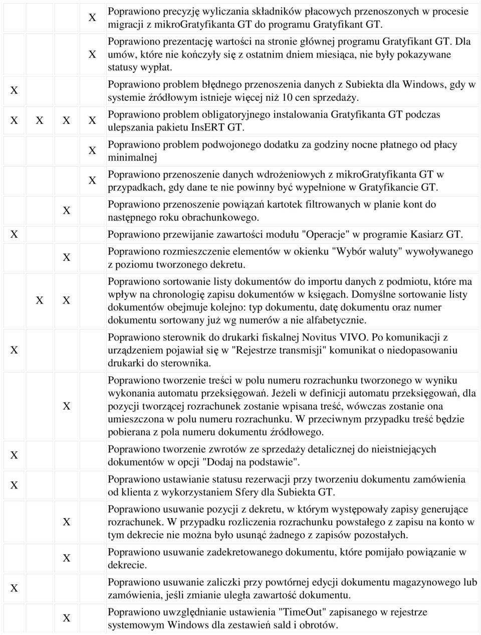 Poprawiono problem błędnego przenoszenia danych z Subiekta dla Windows, gdy w systemie źródłowym istnieje więcej niŝ 10 cen sprzedaŝy.