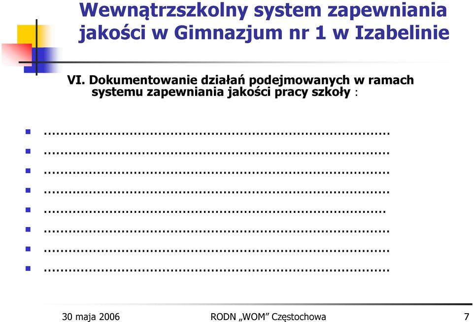 Dokumentowanie działań podejmowanych w ramach