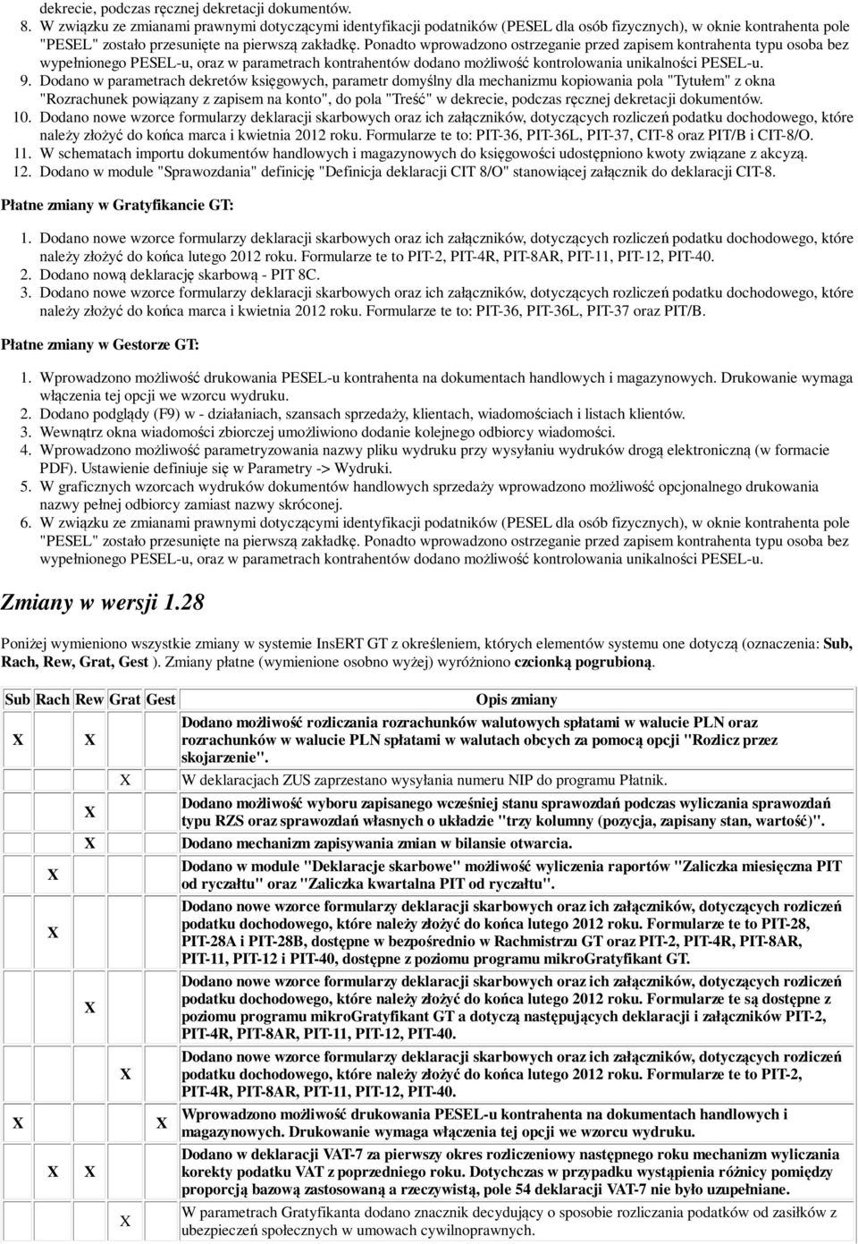 Ponadto wprowadzono ostrzeganie przed zapisem kontrahenta typu osoba bez wypełnionego PESEL-u, oraz w parametrach kontrahentów dodano możliwość kontrolowania unikalności PESEL-u.