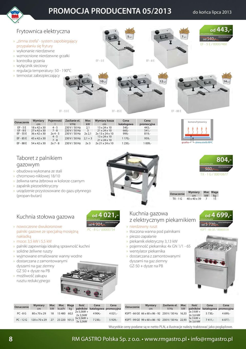 kosza EF - 5 E 18 x 42 x 30 4-5 230 V / 50 Hz 2,1 13 x 24 x 10 540,- 443,- EF - 8 E 27 x 42 x 30 7-8 230 V / 50 Hz 3 21 x 24 x 10 660,- 541,- EF - 55 E 36 x 42 x 30 2x 4-5 230 V / 50 Hz 2x 2,1 2x 13