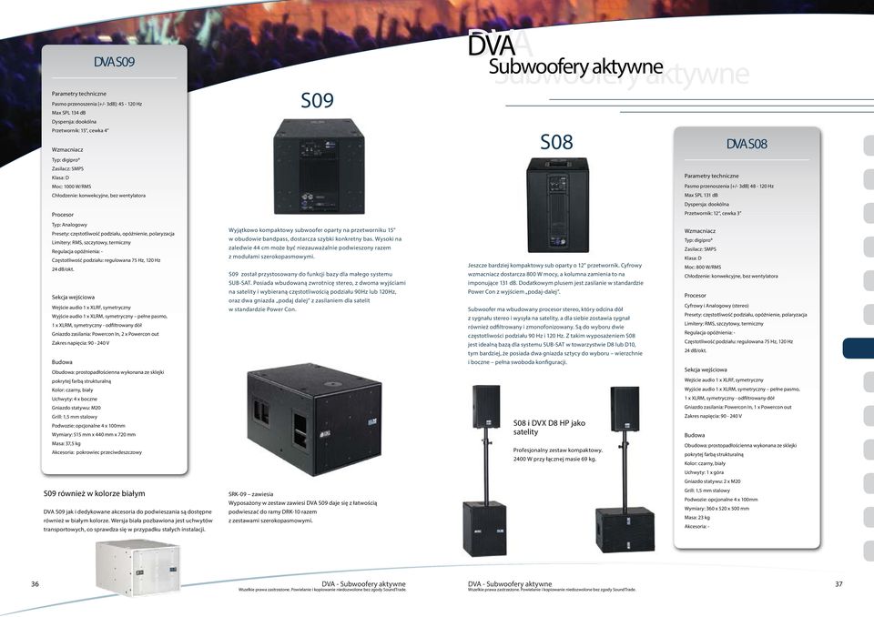 Wejście audio 1 x XLRF, symetryczny Wyjście audio 1 x XLRM, symetryczny pełne pasmo, 1 x XLRM, symetryczny - odfiltrowany dół Gniazdo zasilania: Powercon In, 2 x Powercon out Zakres napięcia: 90-240