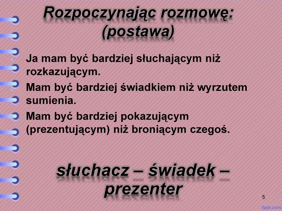 Mam być bardziej świadkiem niż wyrzutem sumienia. 3.