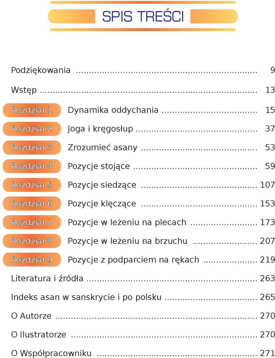 .. 107 Rozdział 6 Pozycje klęczące... 153 Rozdział 7 Pozycje w leżeniu na plecach... 173 Rozdział 8 Pozycje w leżeniu na brzuchu.