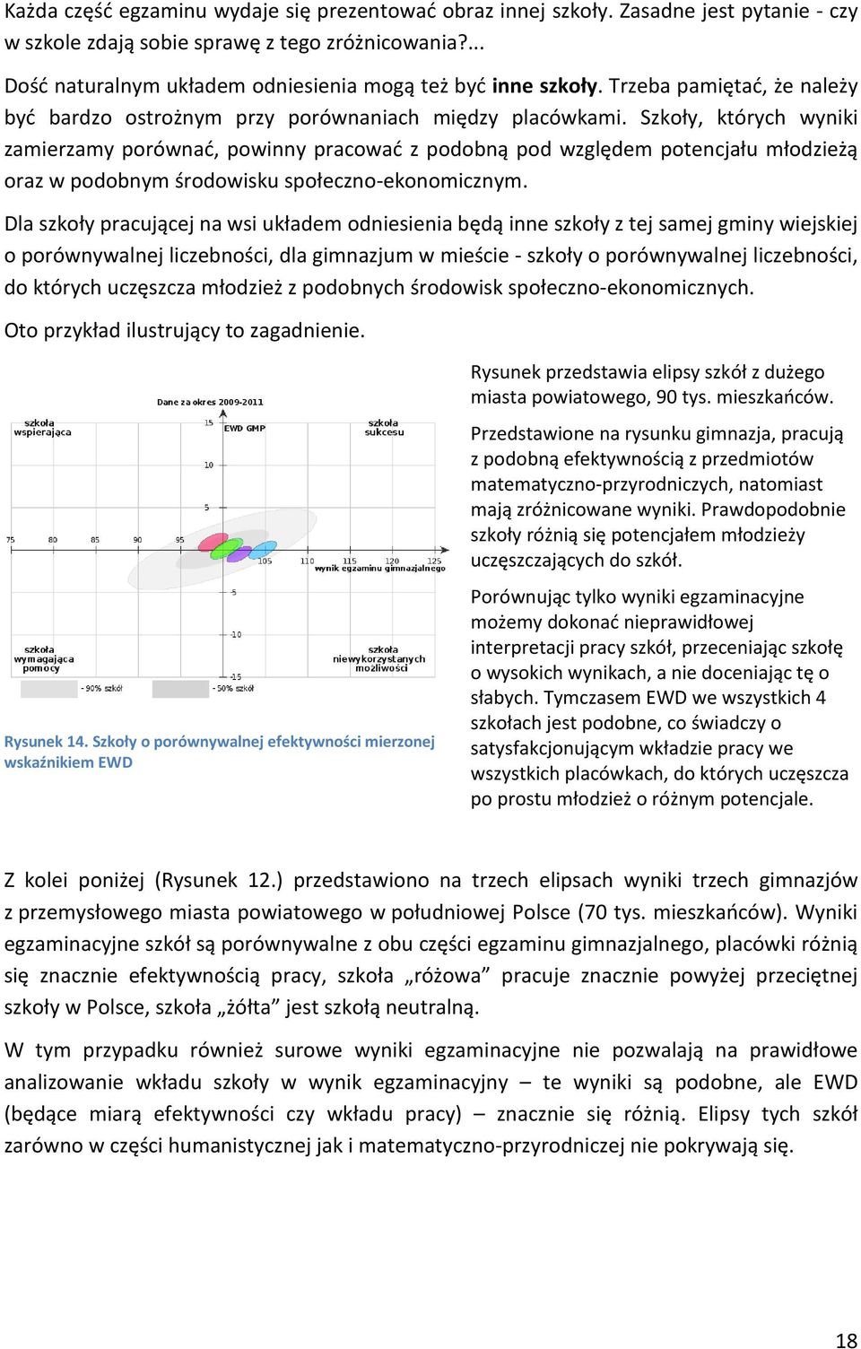 Szkoły, których wyniki zamierzamy porównać, powinny pracować z podobną pod względem potencjału młodzieżą oraz w podobnym środowisku społeczno-ekonomicznym.