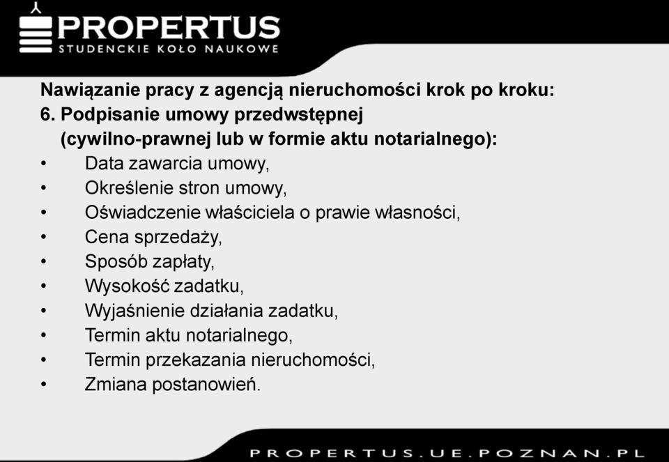umowy, Określenie stron umowy, Oświadczenie właściciela o prawie własności, Cena sprzedaży,
