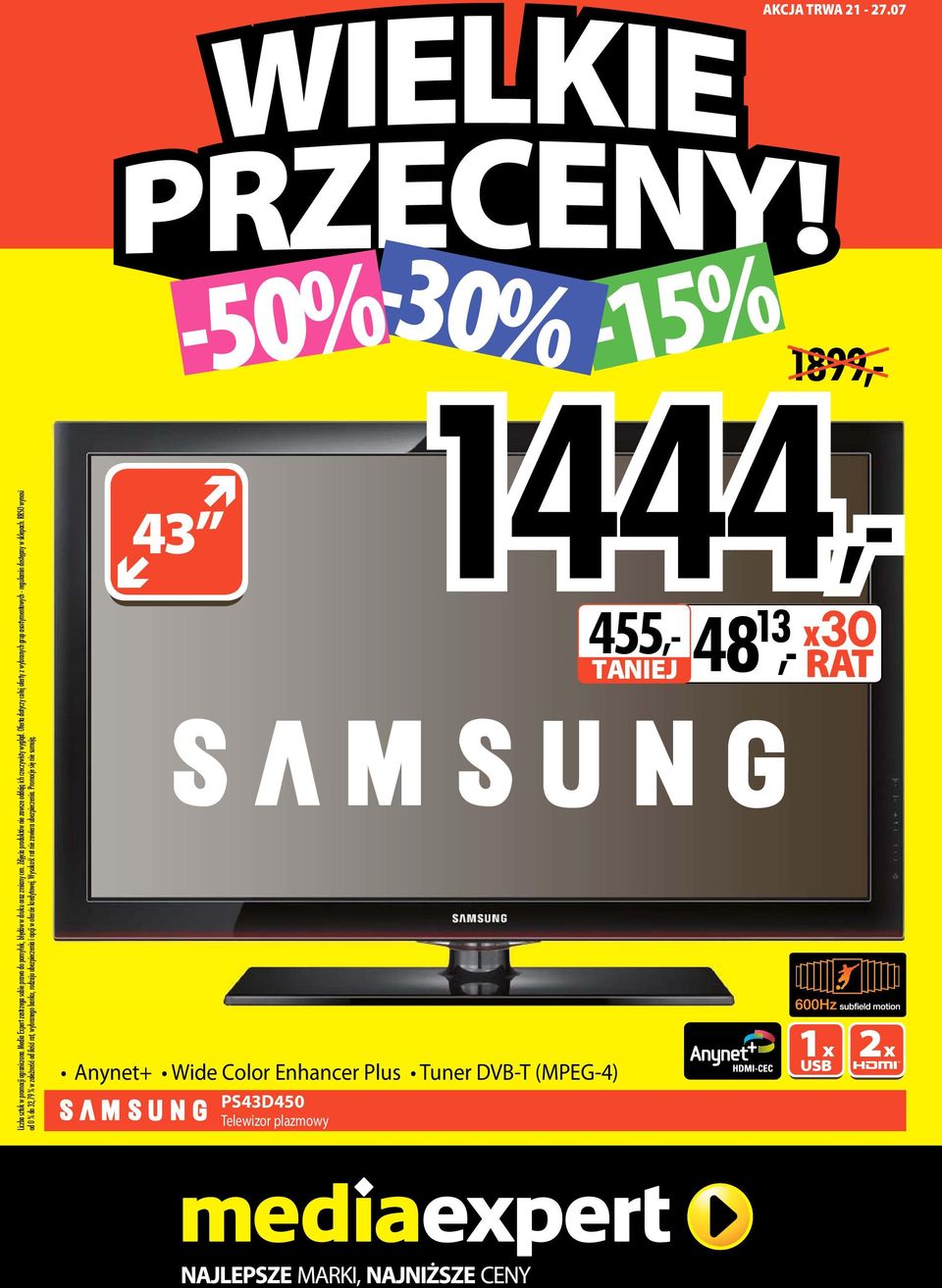 Oferta dotyczy całej oferty z wybranych grup asortymentowych - regulamin dostępny w sklepach.