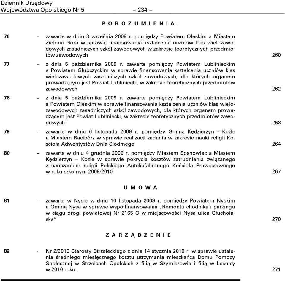 dnia 5 października 2009 r.