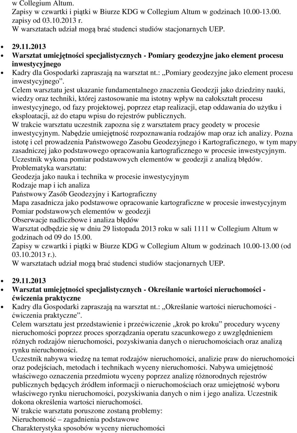 : Pomiary geodezyjne jako element procesu inwestycyjnego.