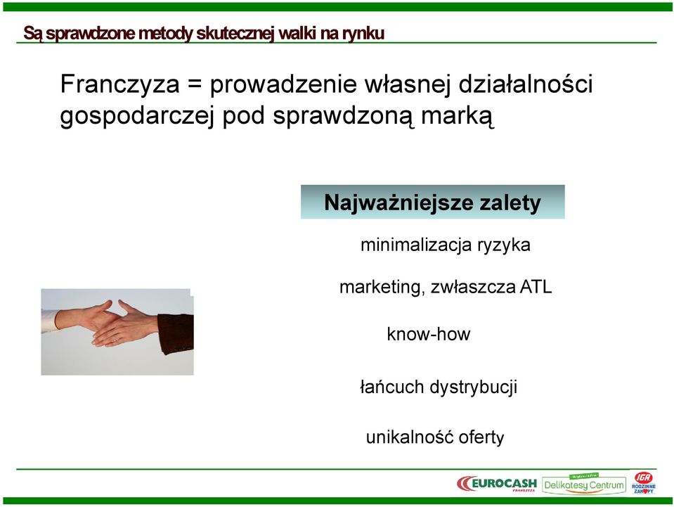 sprawdzoną marką Najważniejsze zalety minimalizacja ryzyka