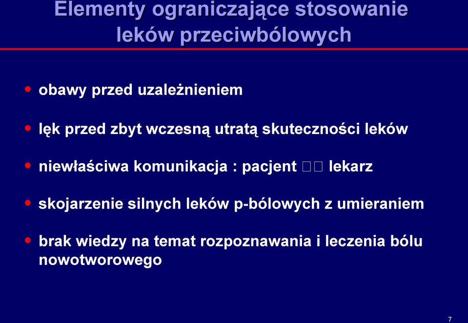 niewłaściwa komunikacja : pacjent lekarz skojarzenie silnych leków
