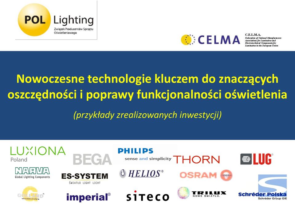 funkcjonalności oświetlenia