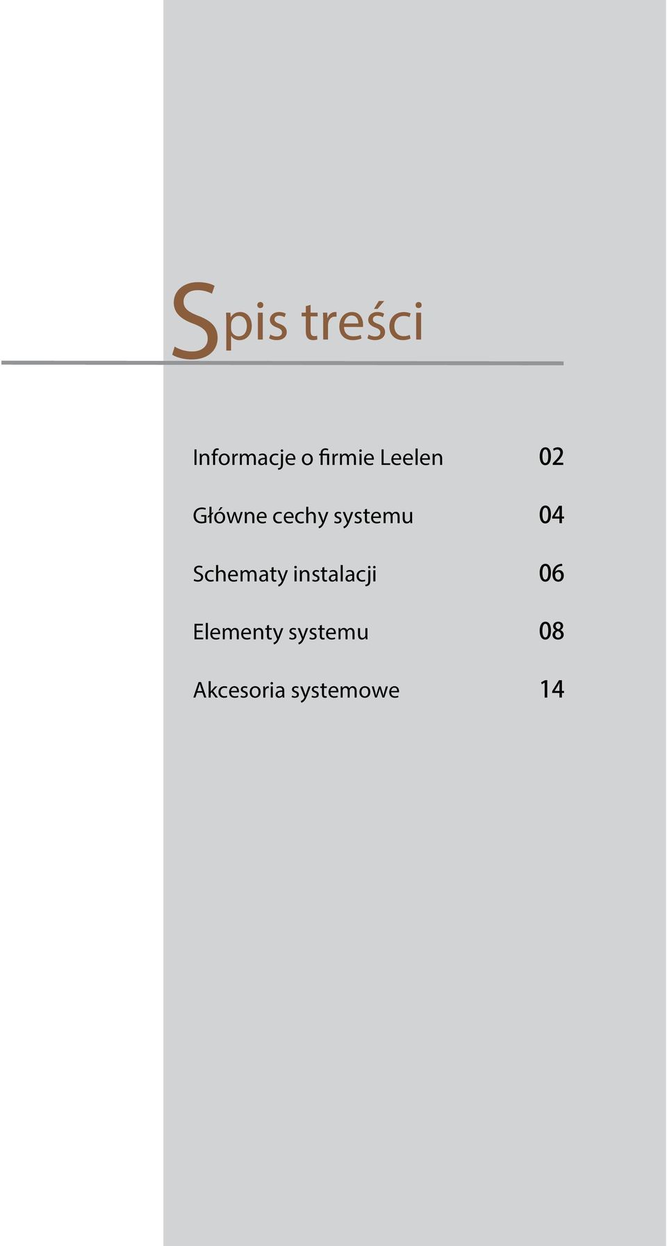 Schematy instalacji Elementy