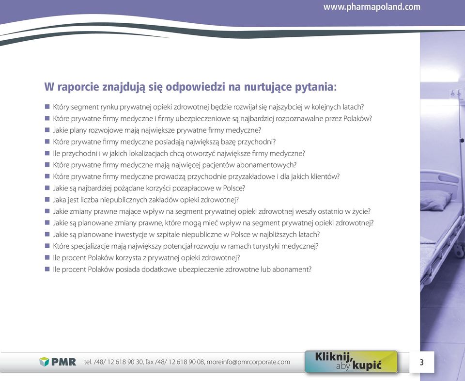 Które prywatne firmy medyczne posiadają największą bazę przychodni? Ile przychodni i w jakich lokalizacjach chcą otworzyć największe firmy medyczne?