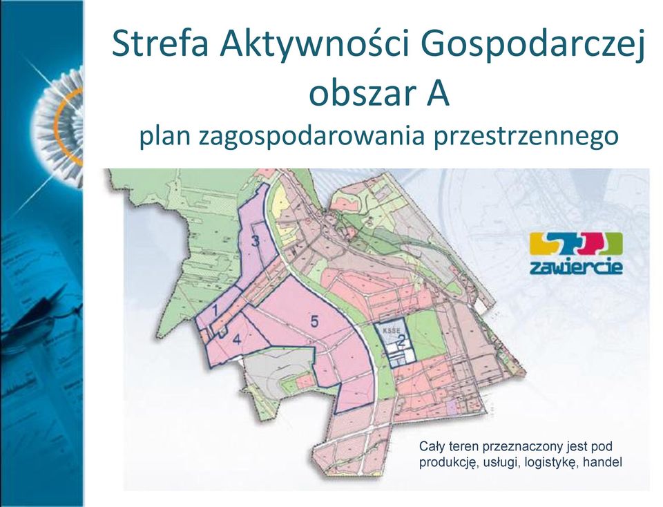 przestrzennego Cały teren