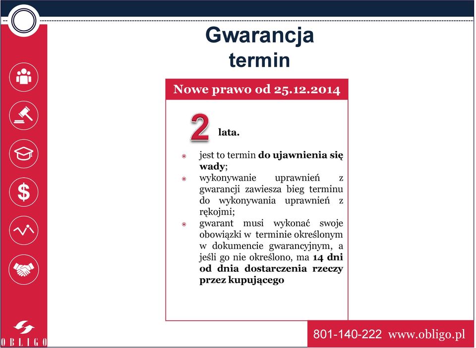 terminu do wykonywania uprawnień z rękojmi; gwarant musi wykonać swoje obowiązki w
