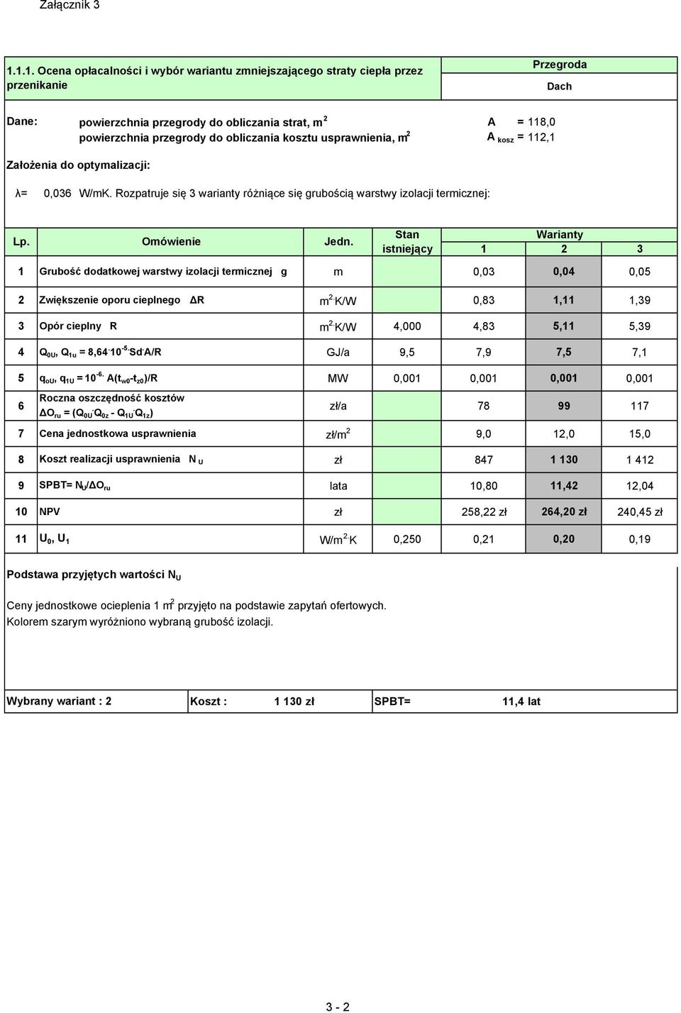 0,04 0,05 m 2. K/W 0,83 1,11 1,39 m 2.