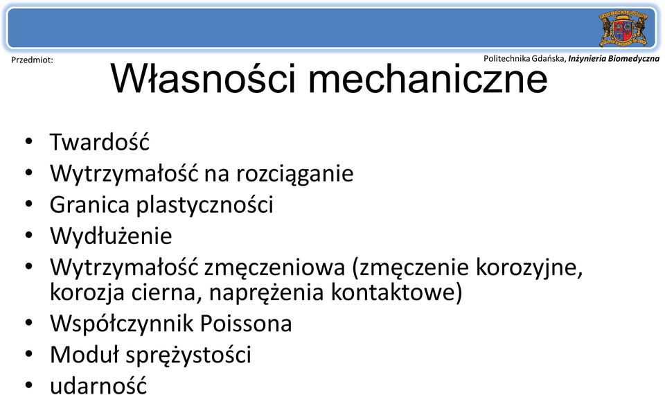 Wytrzymałość zmęczeniowa (zmęczenie korozyjne, korozja