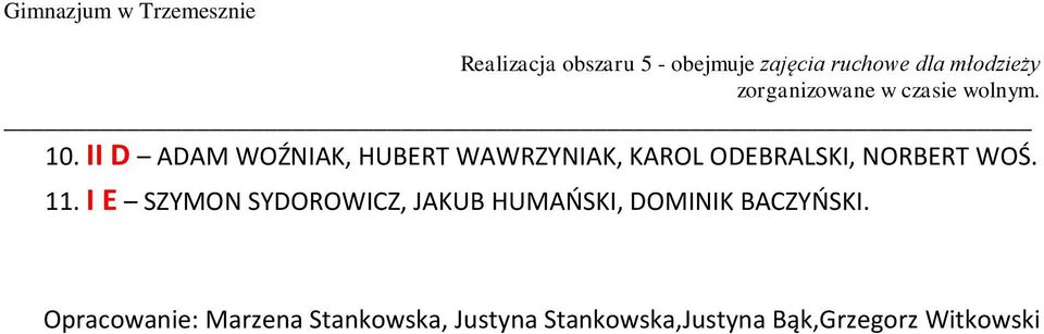 I E SZYMON SYDOROWICZ, JAKUB HUMAŃSKI, DOMINIK