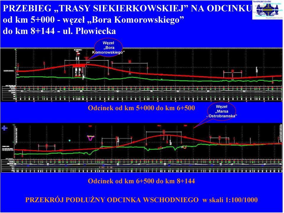 Płowiecka Węzeł Bora Komorowskiego Odcinek od km 5+000 do km 6+500