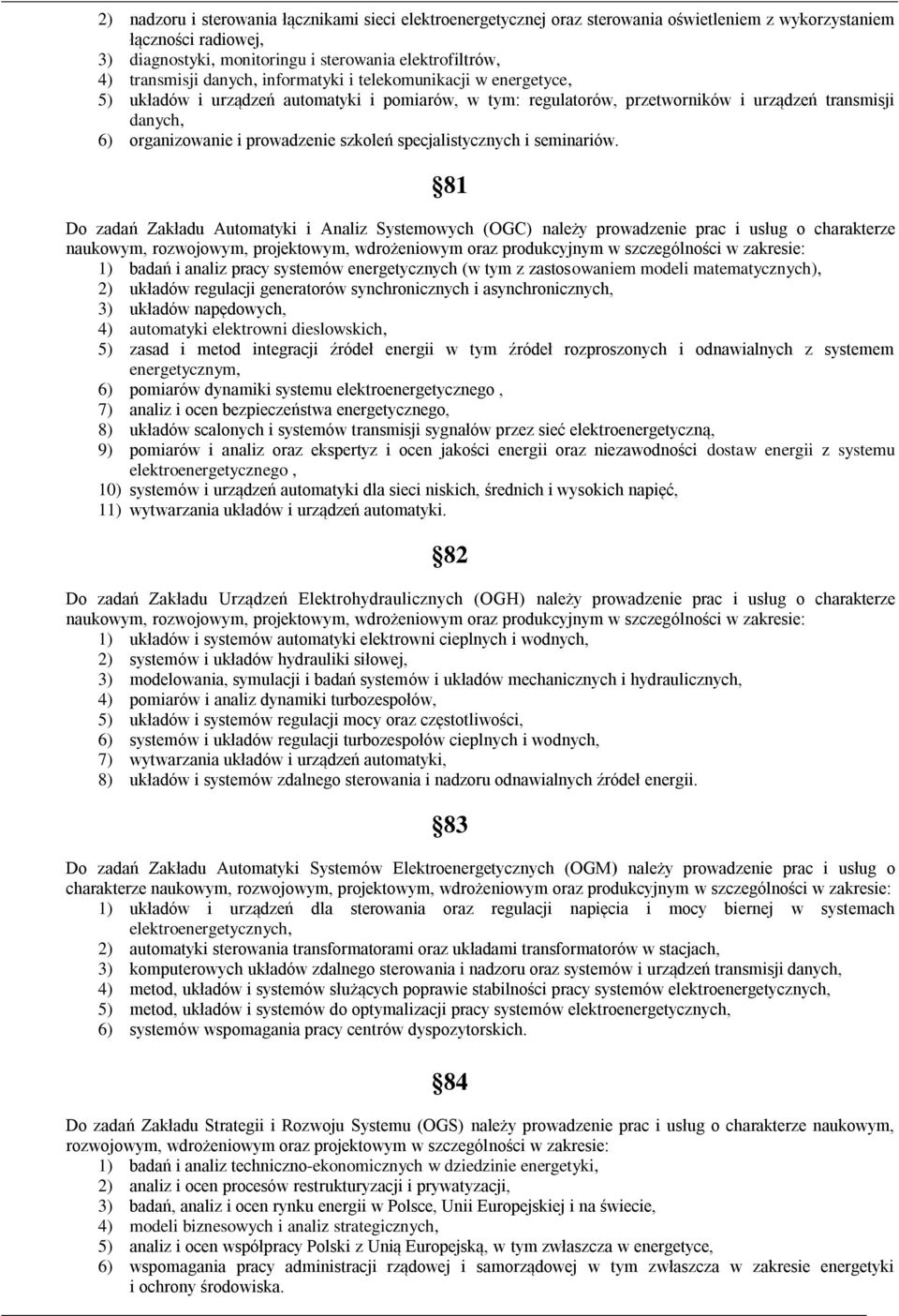 specjalistycznych i seminariów.
