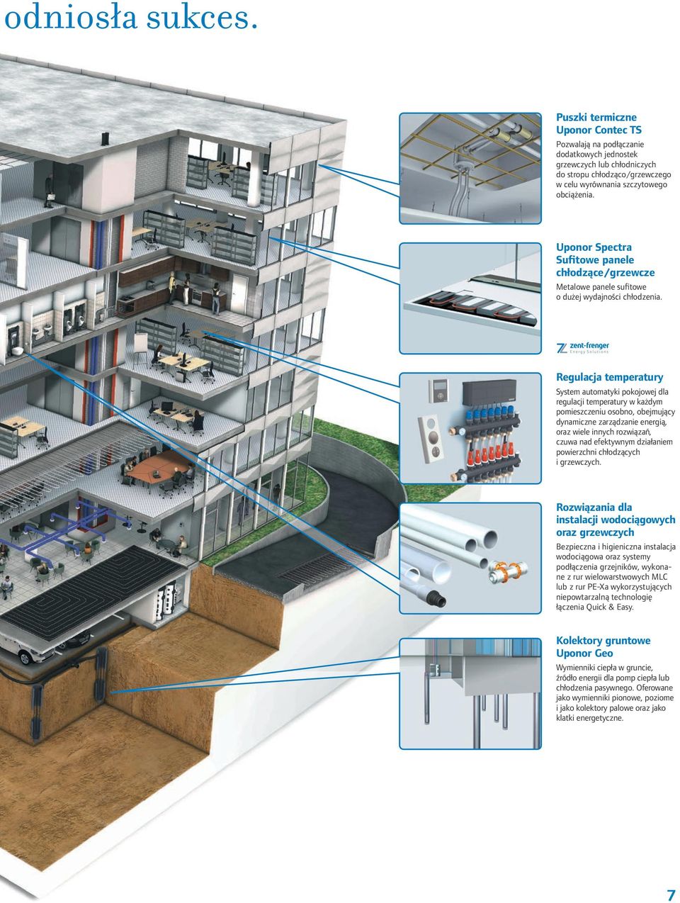 Regulacja temperatury System automatyki pokojowej dla regulacji temperatury w każdym pomieszczeniu osobno, obejmujący dynamiczne zarządzanie energią, oraz wiele innych rozwiązań, czuwa nad efektywnym