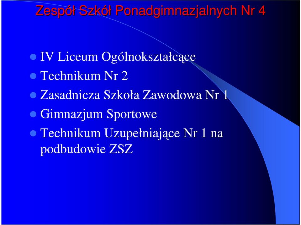 Zasadnicza Szkoła Zawodowa Nr 1 Gimnazjum