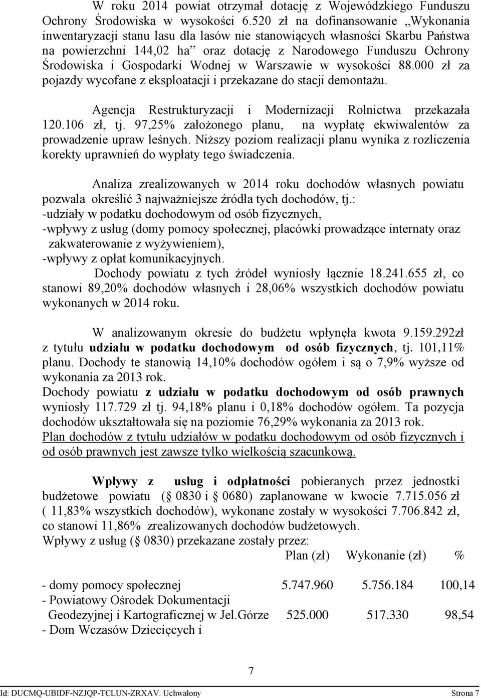 Gospodarki Wodnej w Warszawie w wysokości 88.000 zł za pojazdy wycofane z eksploatacji i przekazane do stacji demontażu. Agencja Restrukturyzacji i Modernizacji Rolnictwa przekazała 120.106 zł, tj.