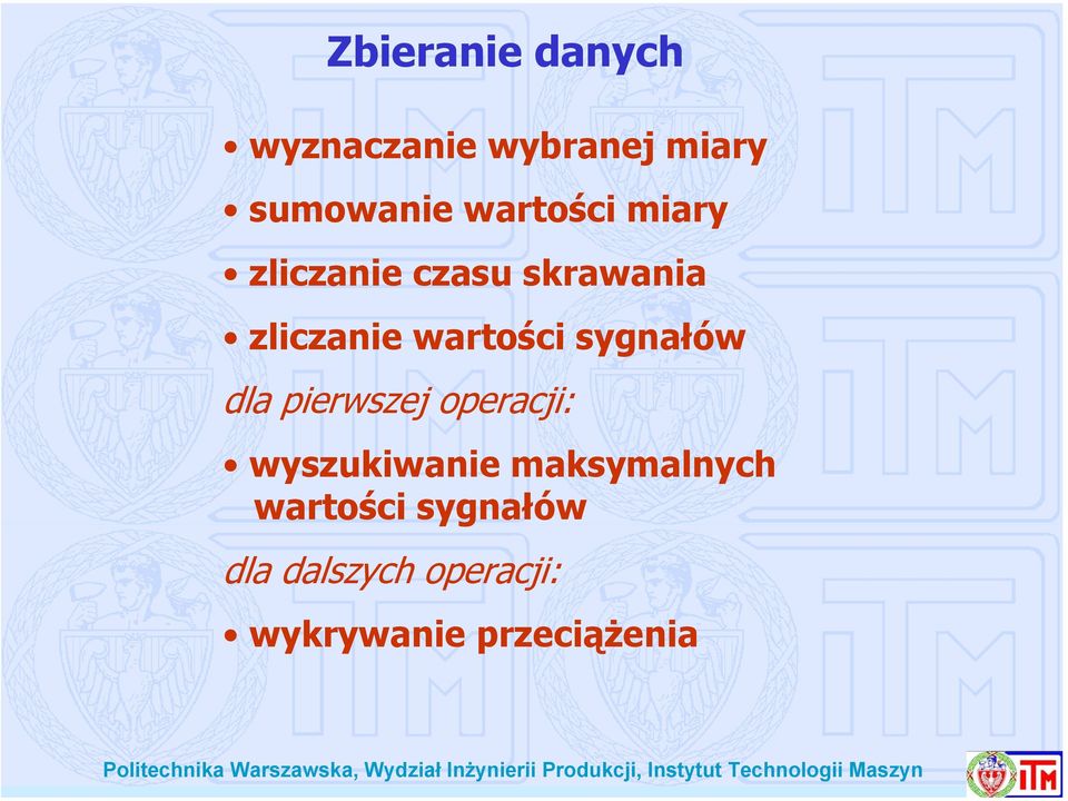 sygnałów dla pierwszej operacji: wyszukiwanie maksymalnych