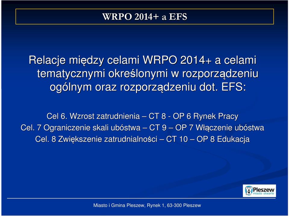 Wzrost zatrudnienia CT 8 - OP 6 Rynek Pracy Cel.