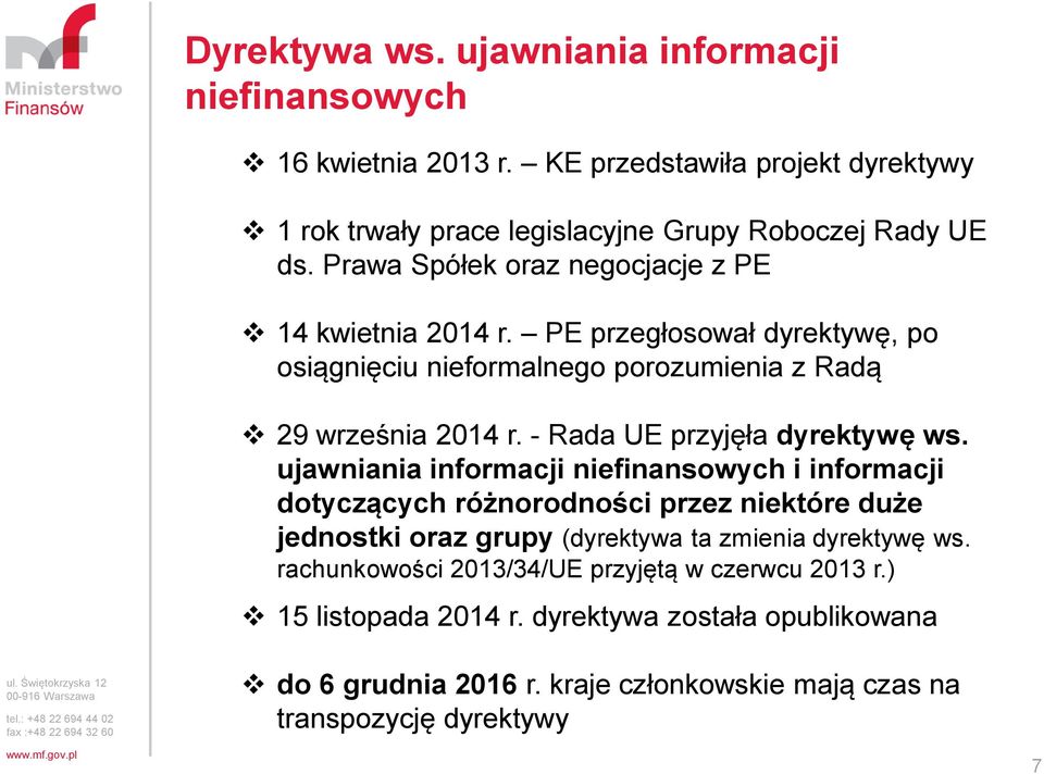 - Rada UE przyjęła dyrektywę ws.