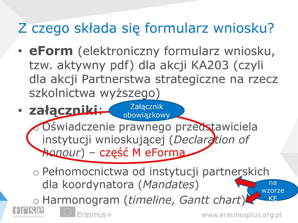 załączniki: Załącznik obowiązkowy o Oświadczenie prawnego przedstawiciela instytucji wnioskującej (Declaration