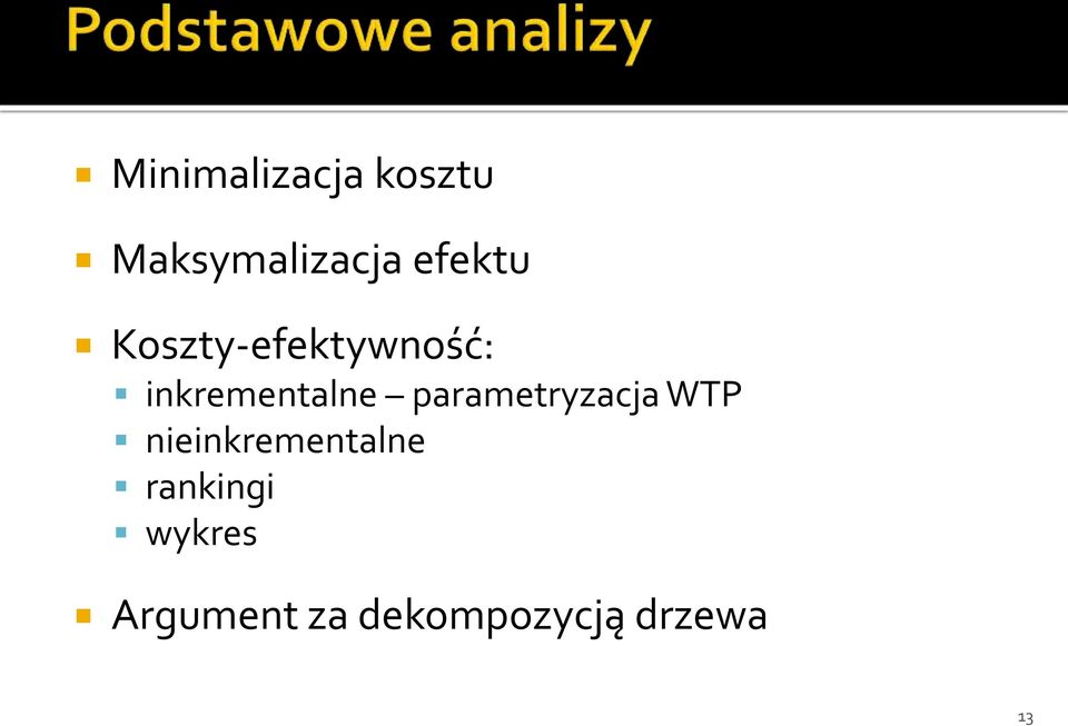 parametryzacja WTP nieinkrementalne