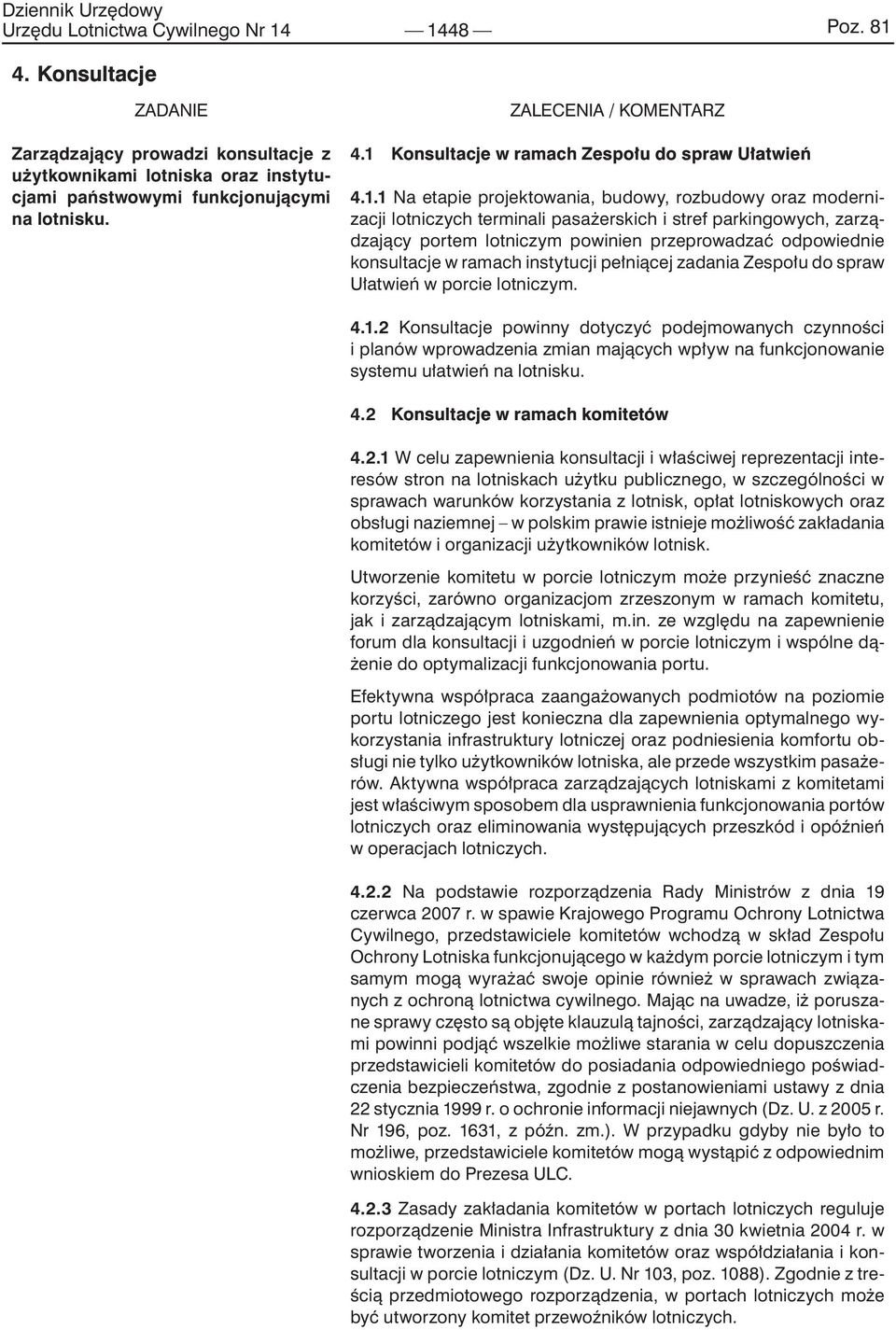 konsultacje Konsultacje w ramach zespołu Zespołu do spraw ułatwień Ułatwień 4.1.
