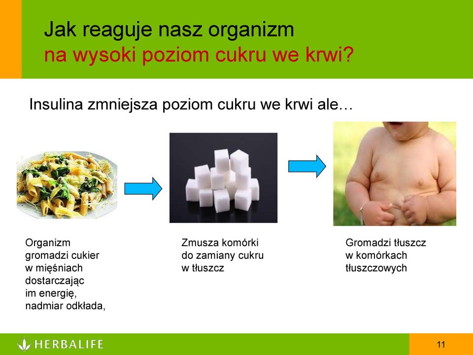 cukier w mięśniach dostarczając im energię, nadmiar odkłada,