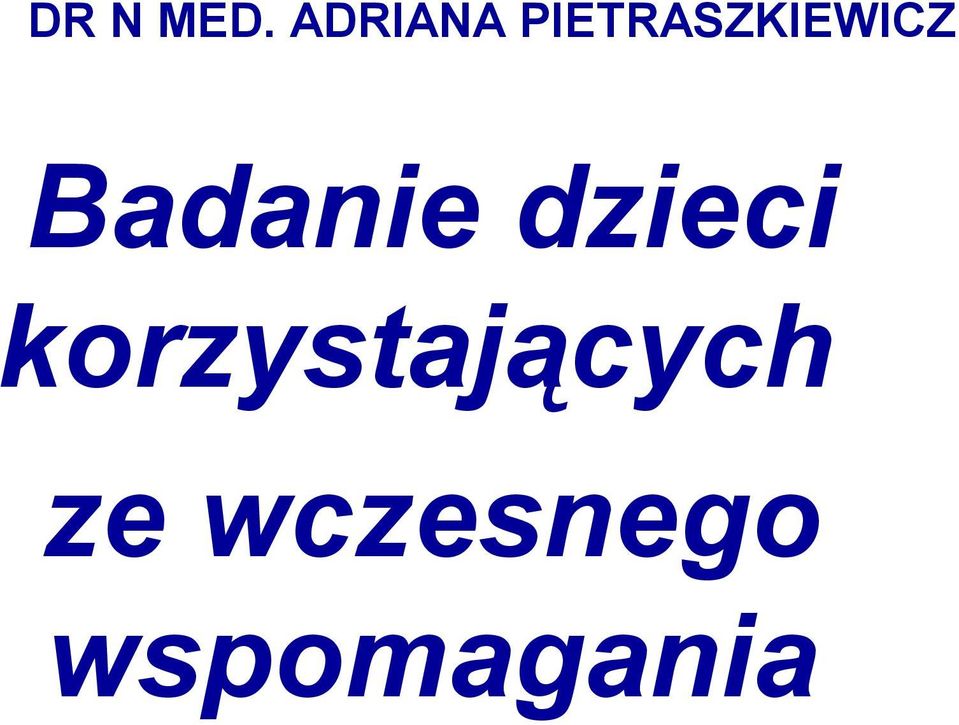 adanie dzieci