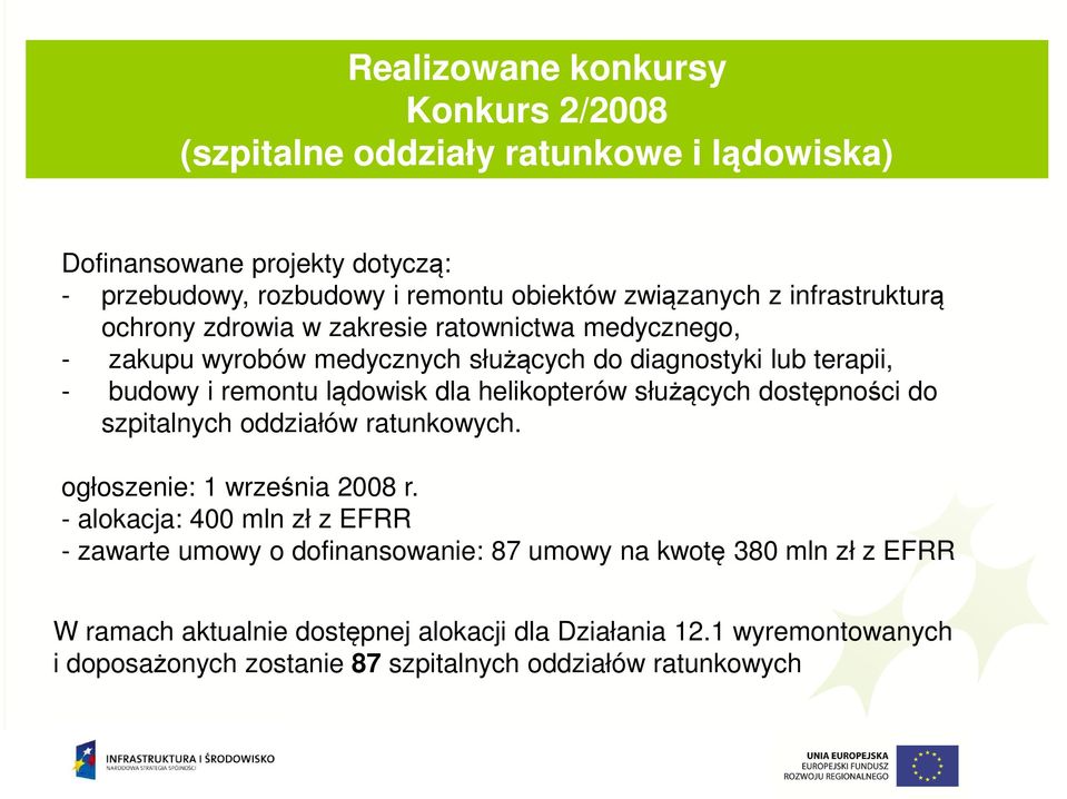 helikopterów służących dostępności do szpitalnych oddziałów ratunkowych. ogłoszenie: 1 września 2008 r.