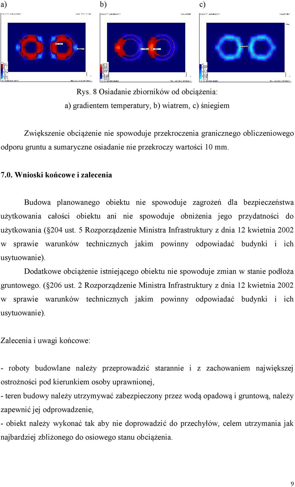 osiadanie nie przekroczy wartości 10 