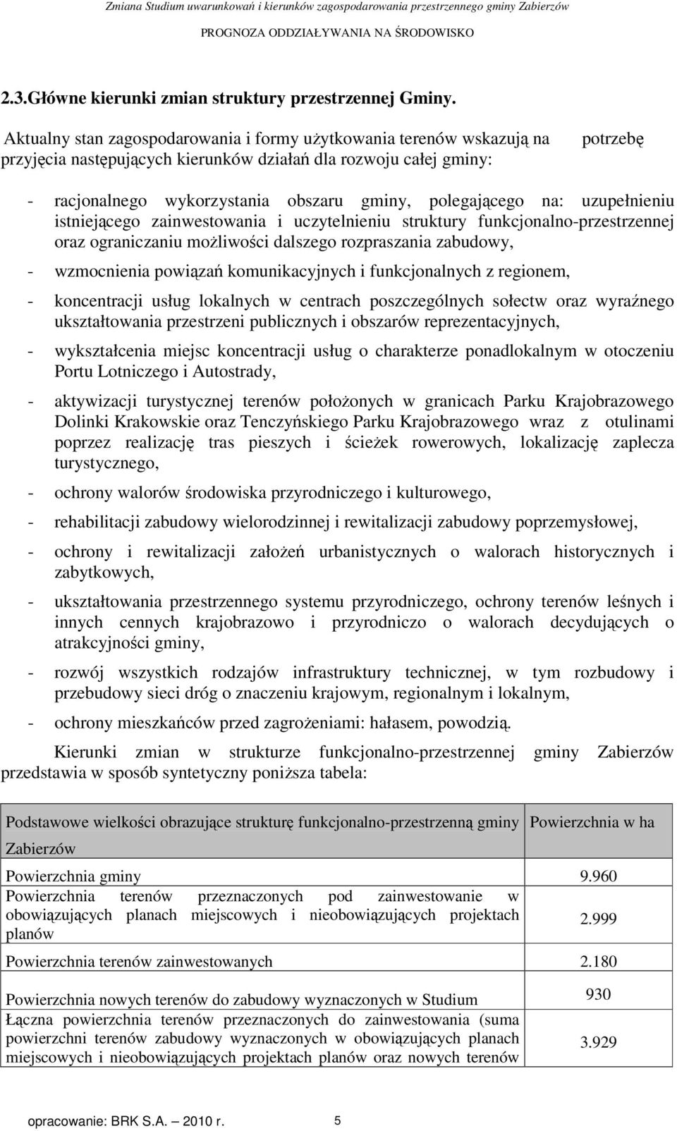 polegającego na: uzupełnieniu istniejącego zainwestowania i uczytelnieniu struktury funkcjonalno-przestrzennej oraz ograniczaniu możliwości dalszego rozpraszania zabudowy, - wzmocnienia powiązań